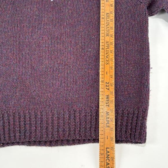 VTG Danspin Wool Fair Aisle Cable Sweater Handknit MED LG Chunky Knit Grandma - Picture 8 of 10